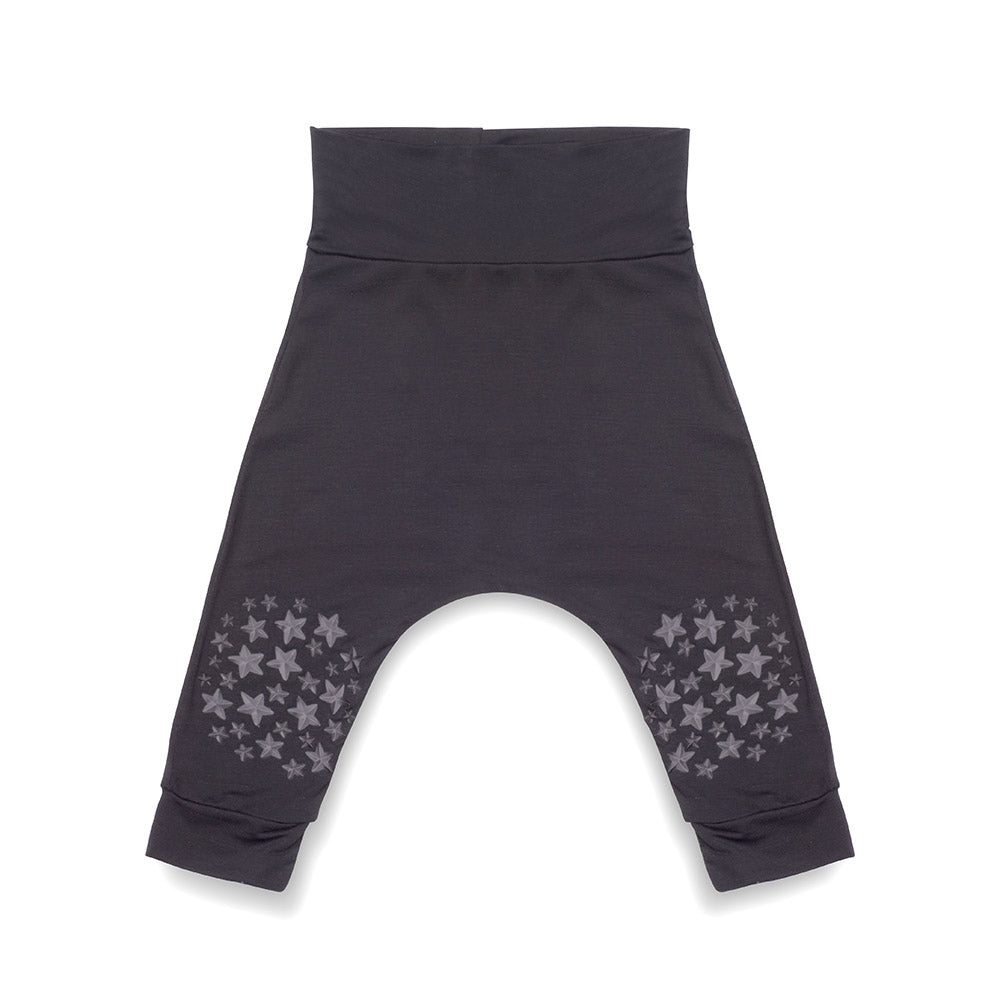 Bamboo Black Harem Style Crawling Pant (Unisex) - Available on Amazon.com