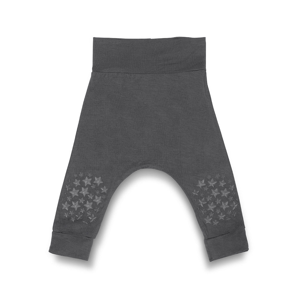 Bamboo Charcoal Grey Harem Style Crawling Pant (Unisex) – Go
