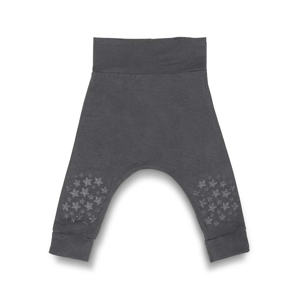 Bamboo Charcoal Grey Harem Style Crawling Pant (Unisex) - Available on Amazon.com