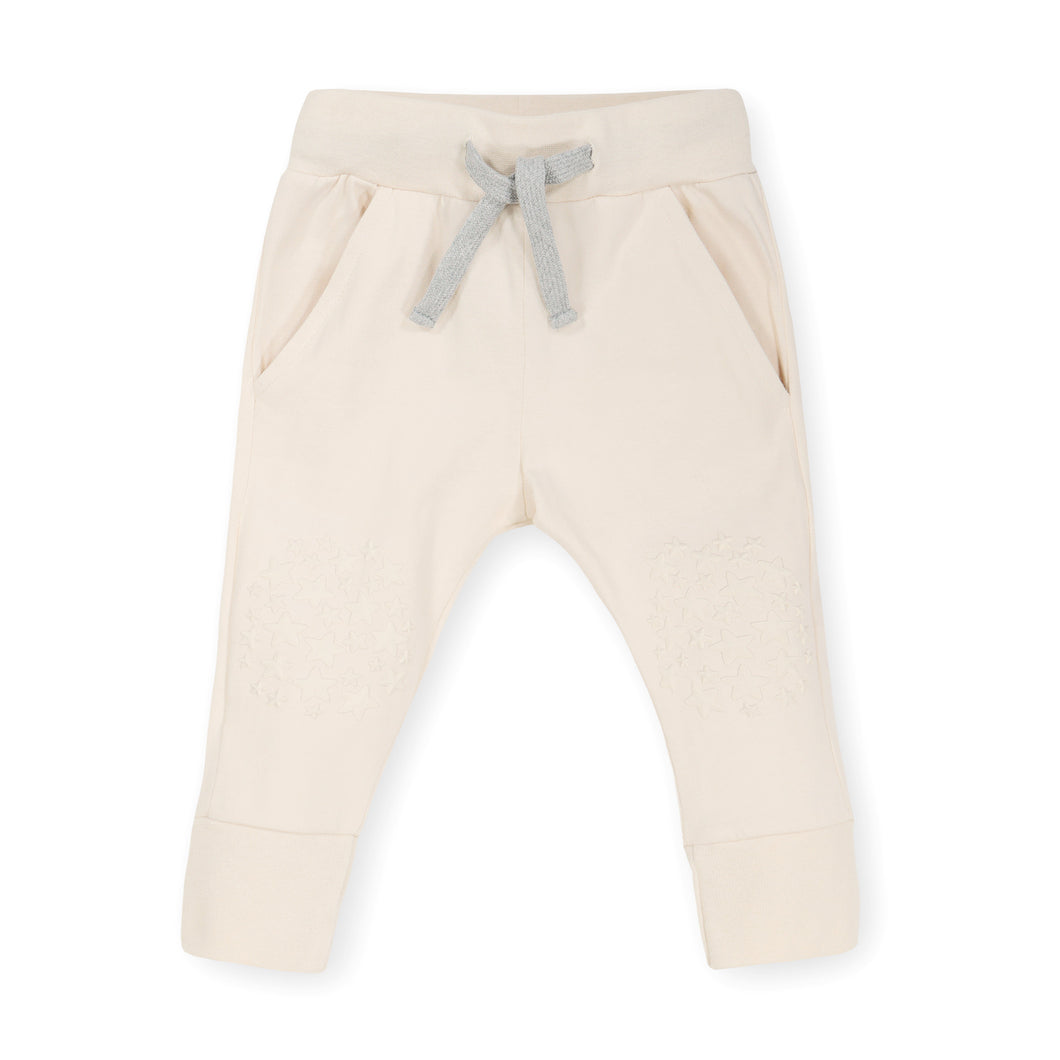 Cream Slim Jogger Crawling Pant in 100% Organic Cotton (Unisex) - Available on Amazon.com