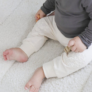 Cream Harem Crawling Pant - 100% Organic Cotton (Unisex)